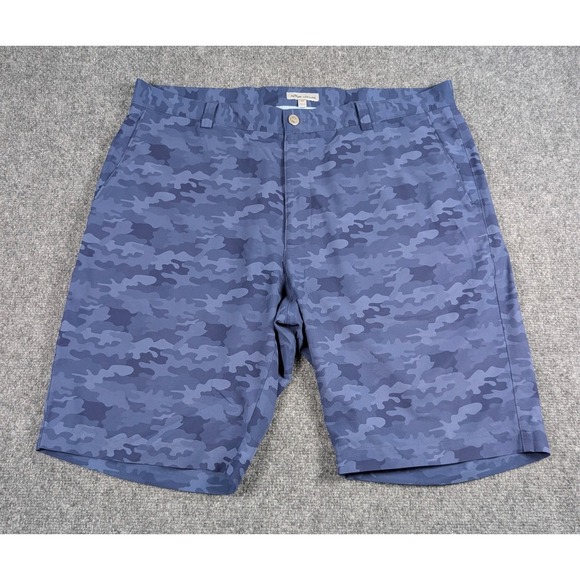 Peter Millar Other - Peter Millar Shackleford Hybrid Golf Shorts Mens 38 Navy Blue Camo 10"